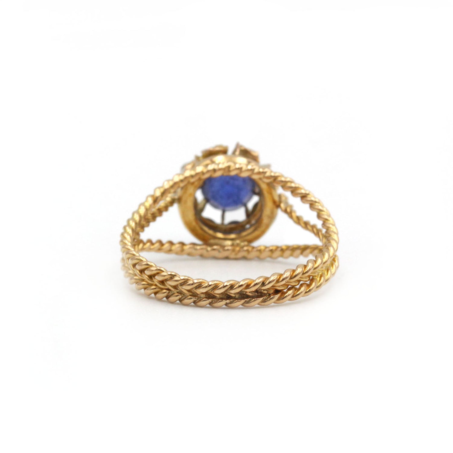 Ring Garter in yellow gold, sapphire and diamonds