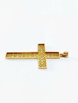 Yellow gold cross pendant