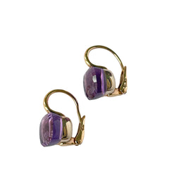 Pair of POMELLATO Nudo Classic earrings in rose gold and amethyst