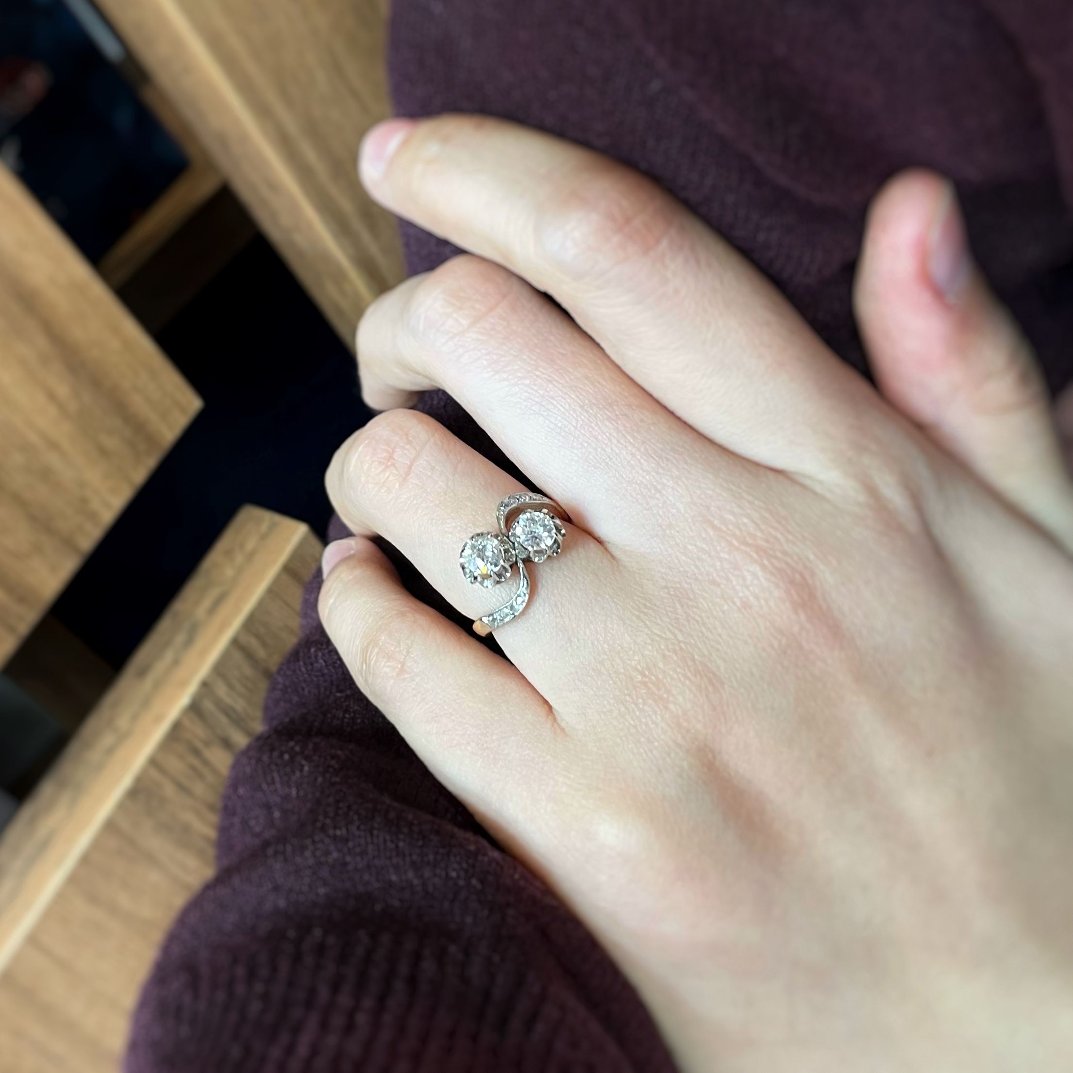 Ring - Gold, platinum &amp; diamonds