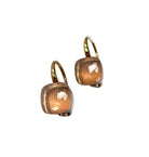 Paire de boucles d'oreilles POMELLATO Nudo Classic en or rose et quartz rose