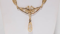 Collier draperie ancien en or jaune