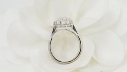 Bague vintage en or blanc et diamants