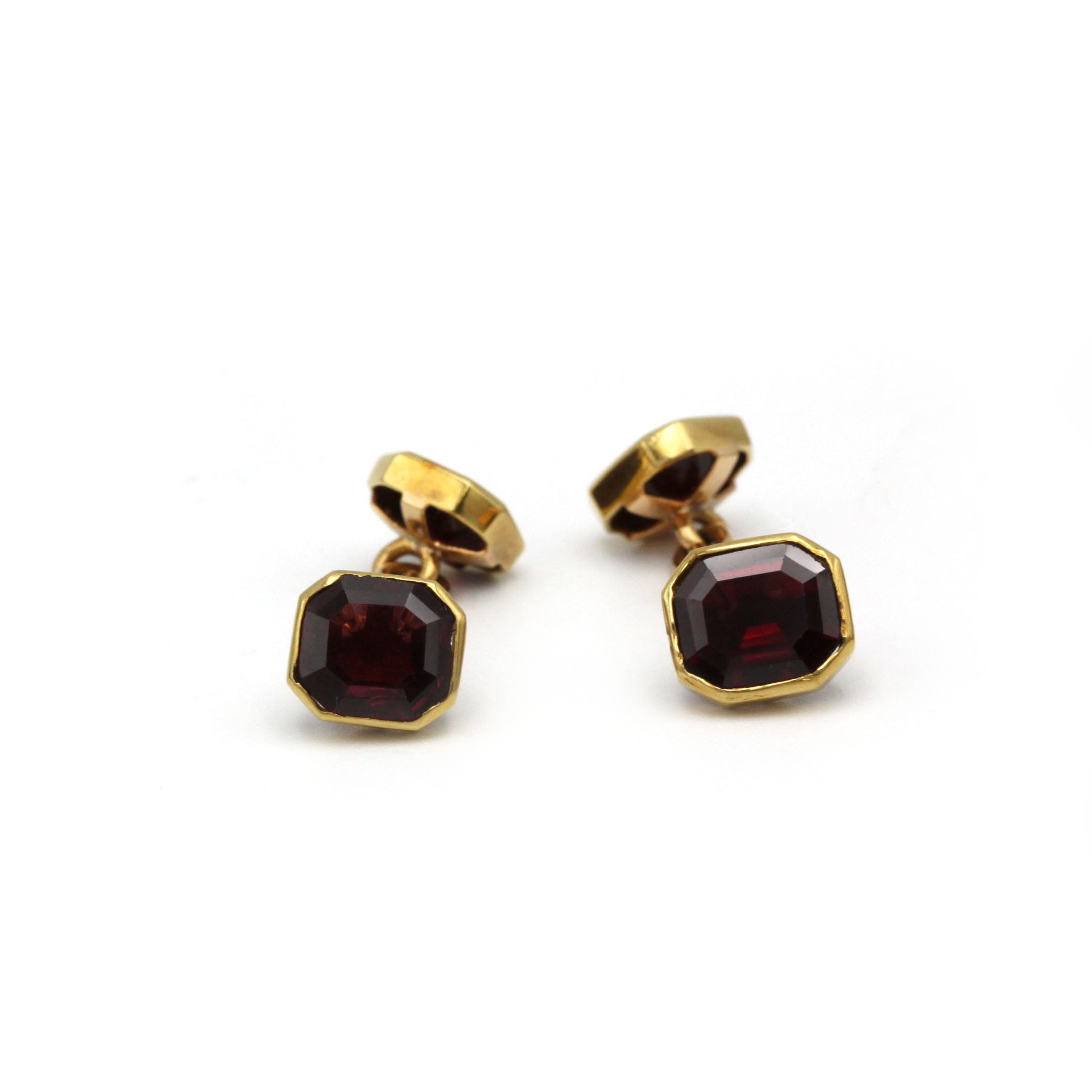 Cufflinks - Gold &amp; Garnets