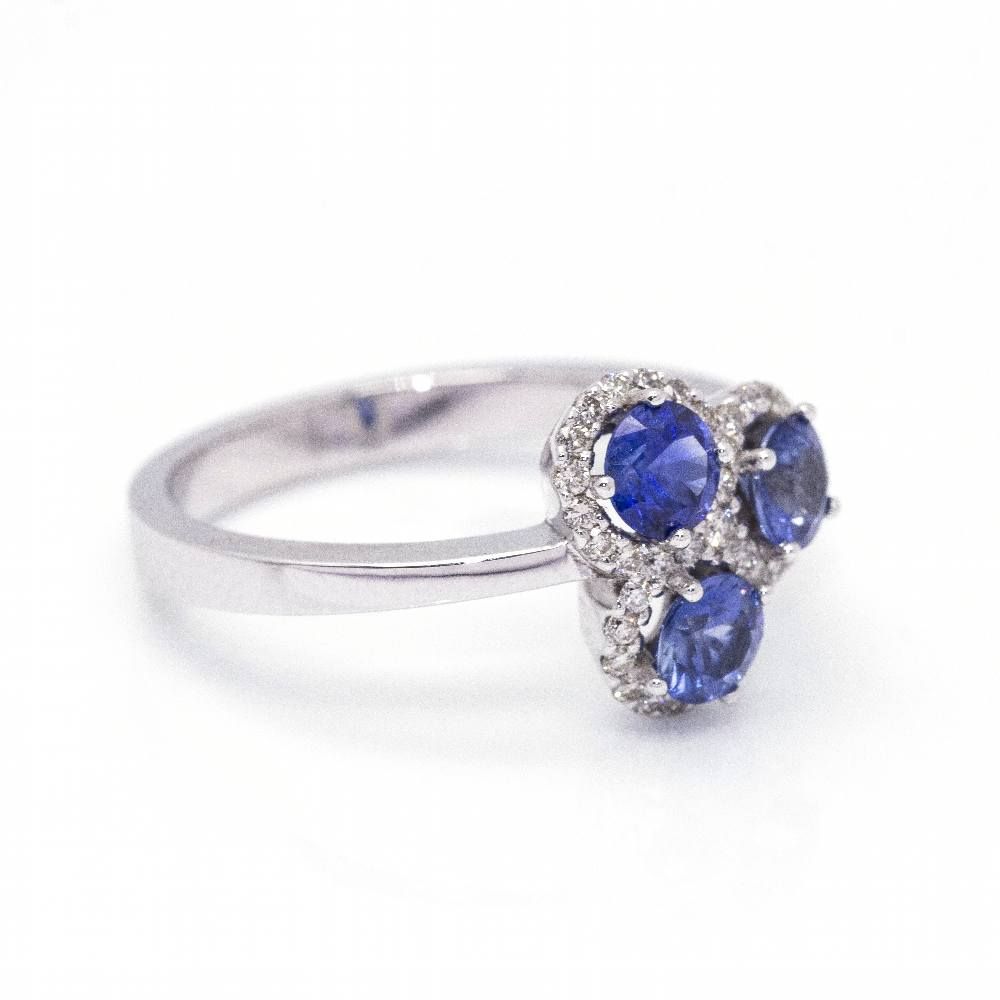 Bague TRIO en saphir et diamant