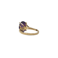Bague en or jaune 18 carats et amethyste 9 carats - Taille EU61