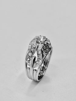 Bague en platine et diamant Epoque 1950