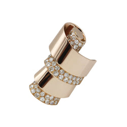 Broche Clip en or rose et diamants