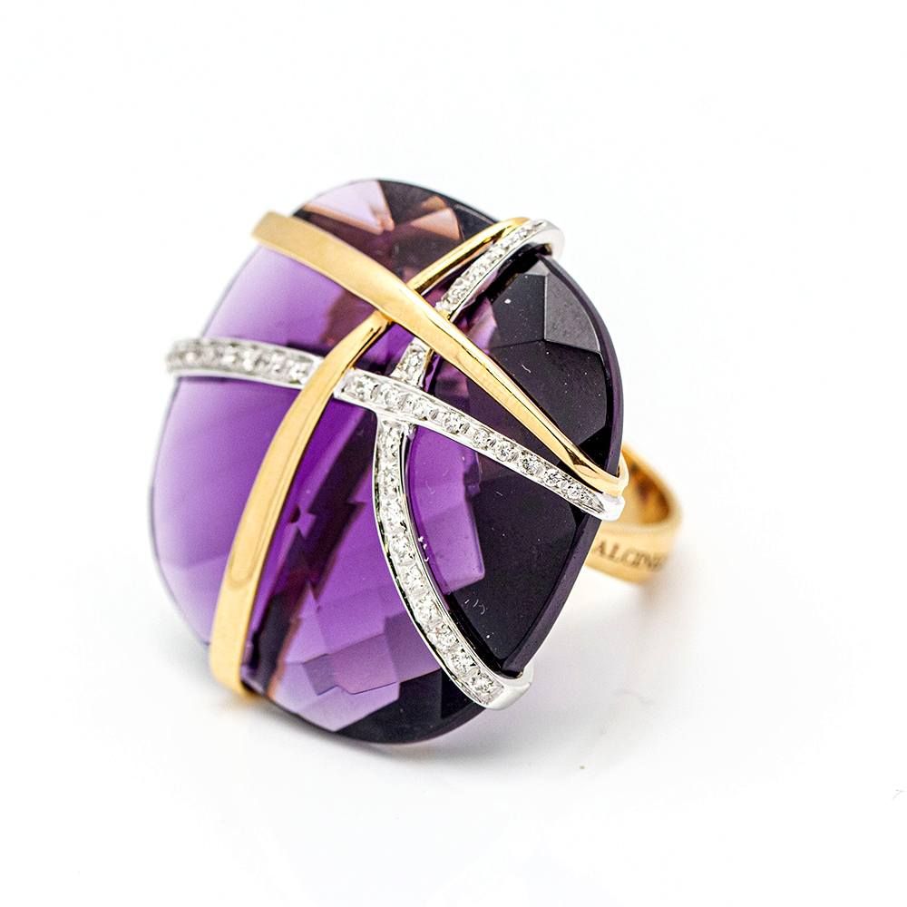 Bague bicolore Design italien d'occasion