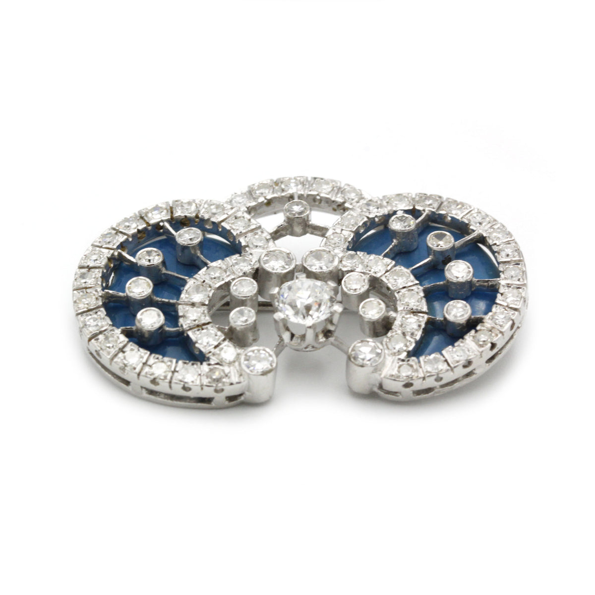Broche - Or, Diamants et Email