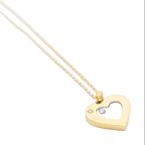 Collier CANDELA Coeur en or jaune et diamant