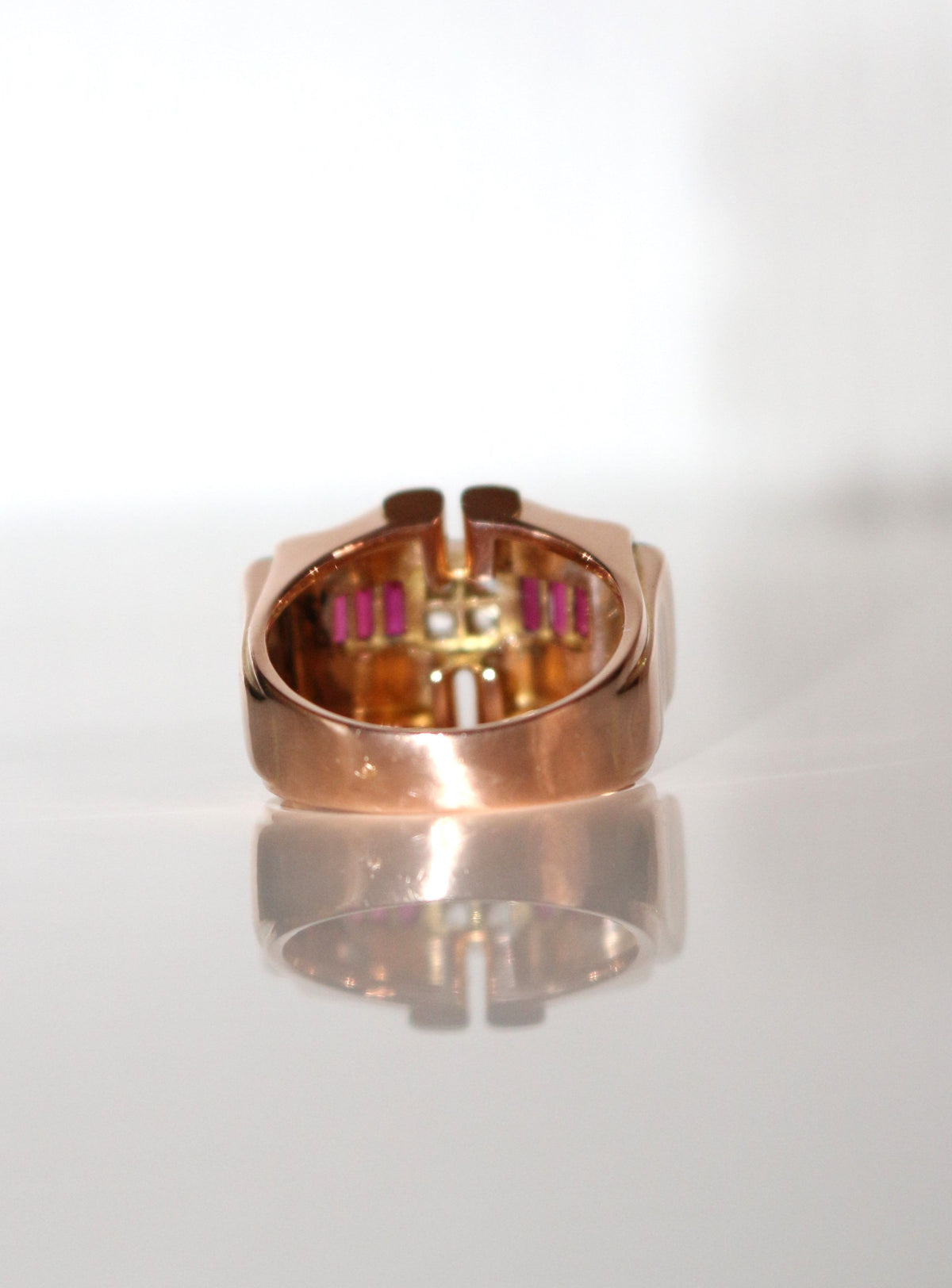 Ruby diamond tank ring