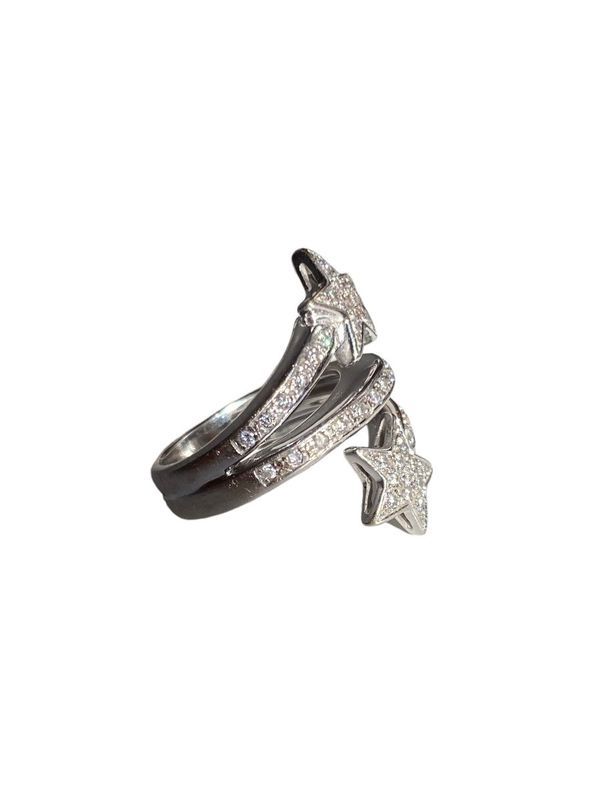 Bague, en or blanc 18k et diamants