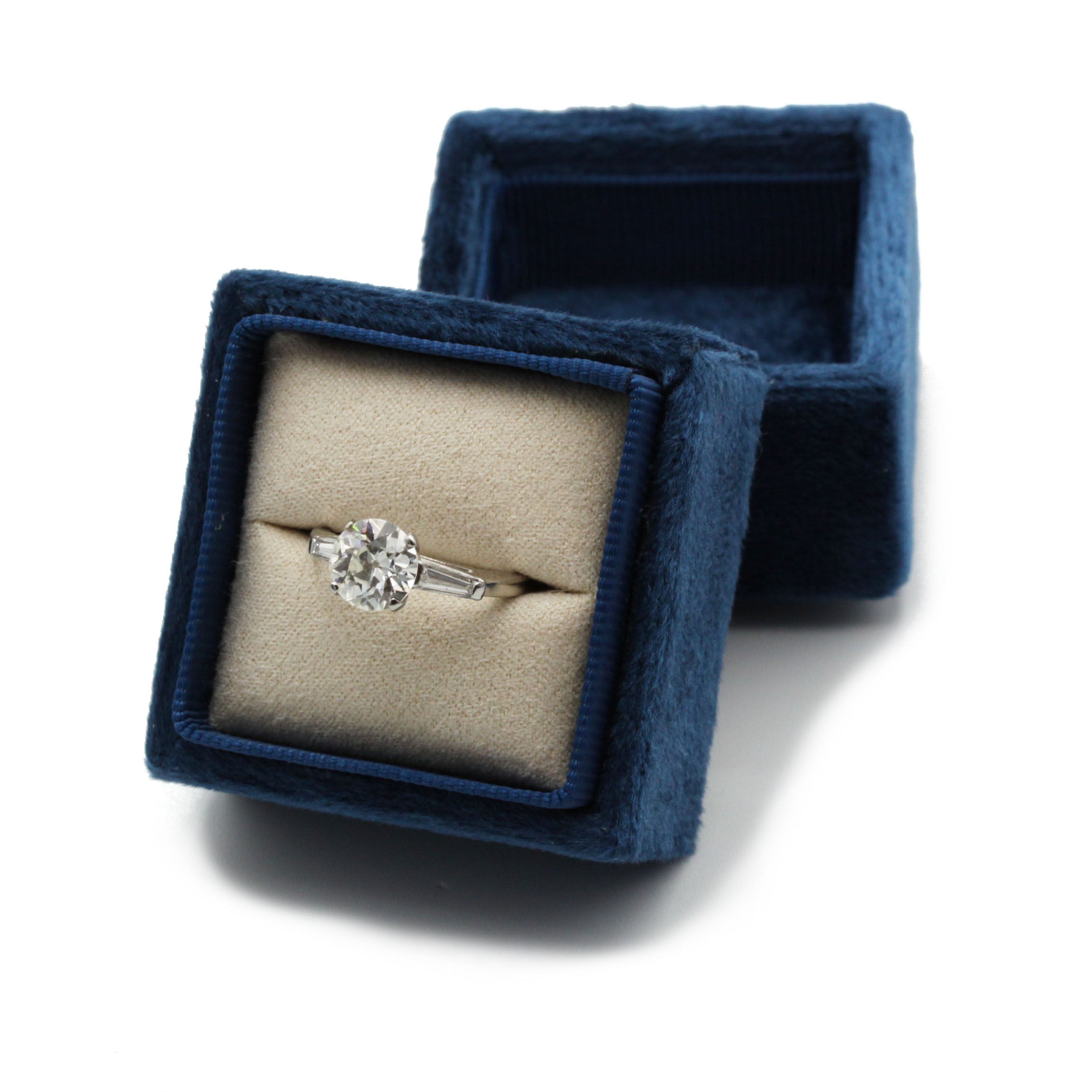 Solitaire - Platine et diamants