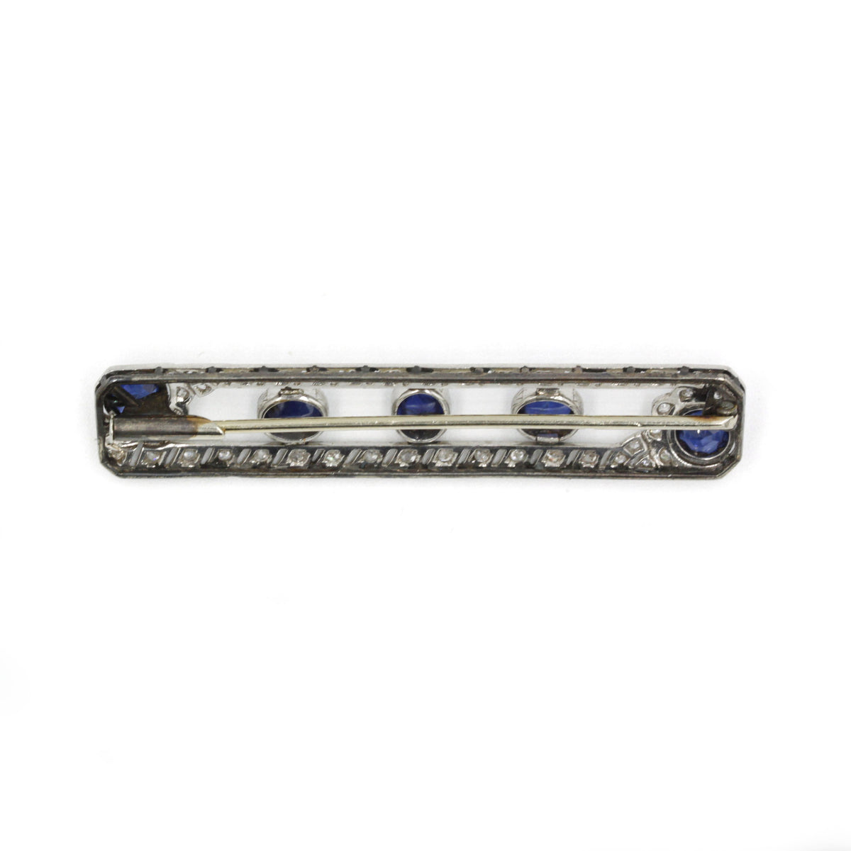 Broche - Or, Platine, Saphirs & Diamants