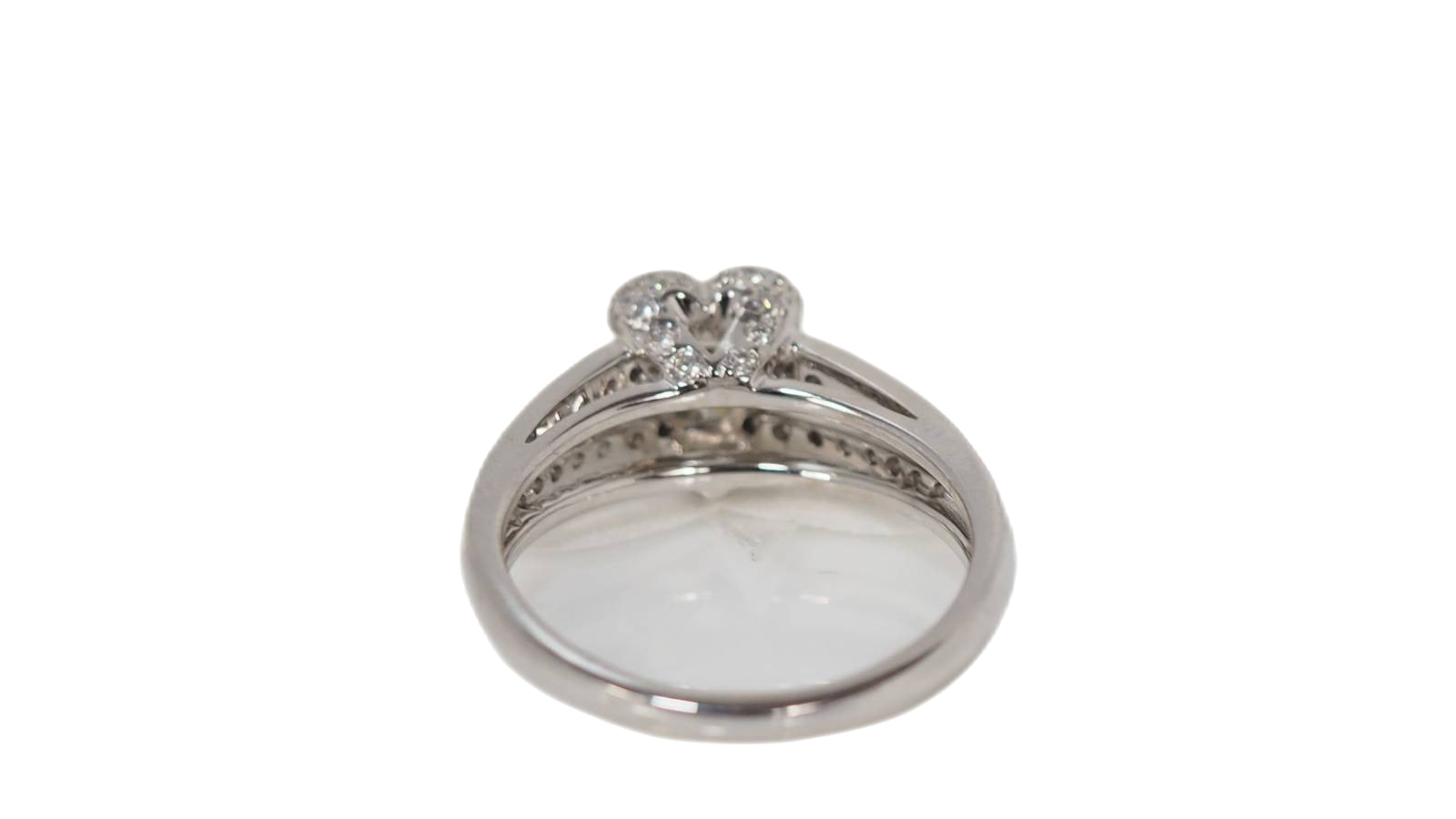 White gold and diamond ring