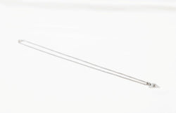 Collier maille solide en or blanc et diamant