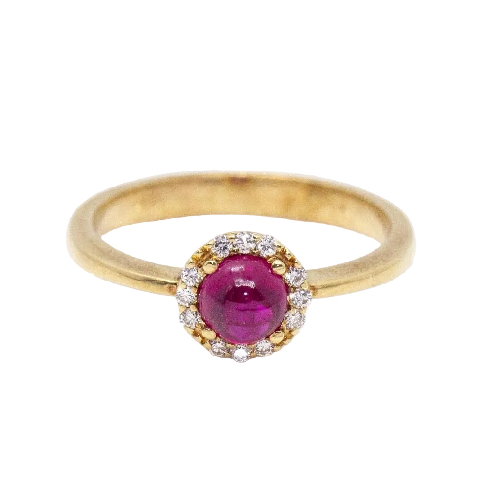 Bague en or, brillants et rubis
