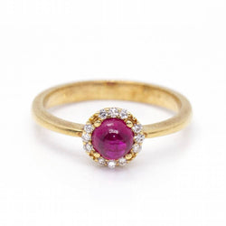 Bague en or, brillants et rubis