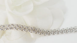 Collier pendentif coeur en or blanc et diamants