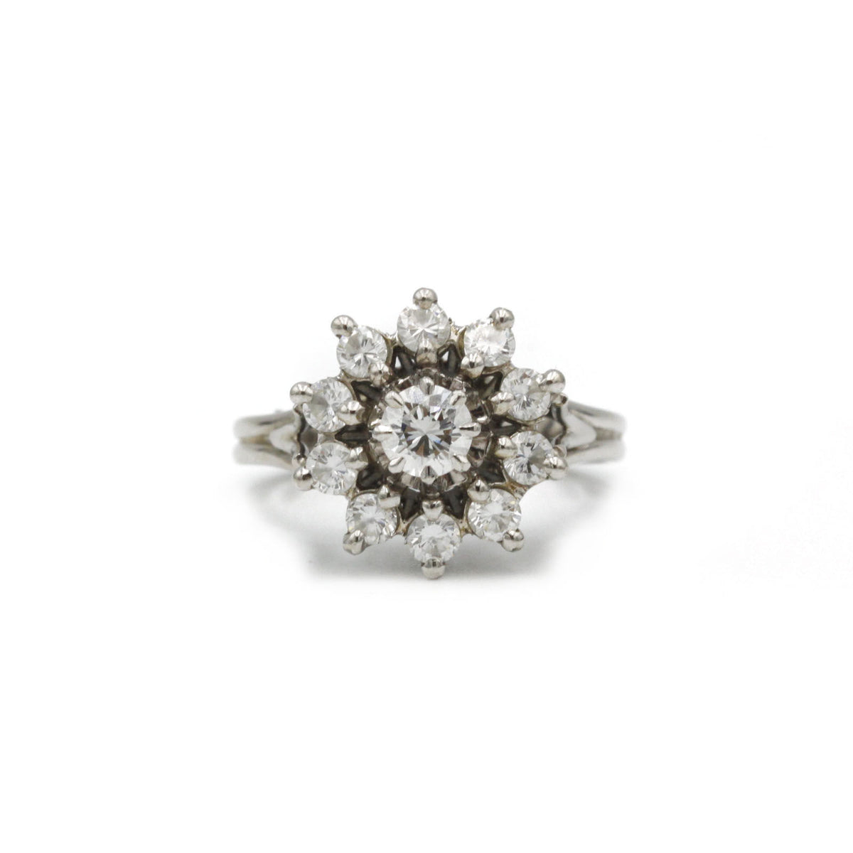 Bague - Or, Platine & Diamants