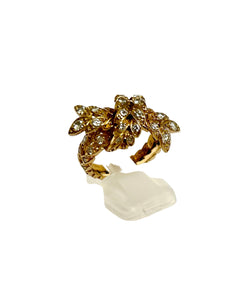 Bague STERLÉ "noeud" en or jaune et diamants (Taille 52)