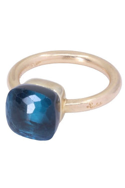 Bague POMELLATO Nudo Classic en or rose et topaze blue London