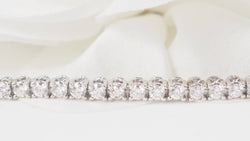 Bracelet rivière en or blanc et diamants 3,20cts