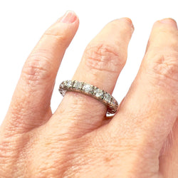 SORTIJA SIN FIN DISEÑO CLÁSICO ÉPOCA 1930-1935 de ORO 18 kts con DIAMANTES