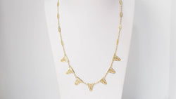 Collier draperie en or filigrané