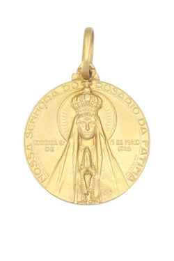 Médaille Notre dame de Fatima en or jaune