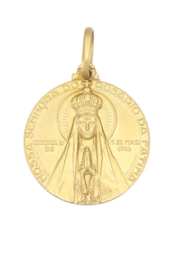 Médaille Notre dame de Fatima en or jaune