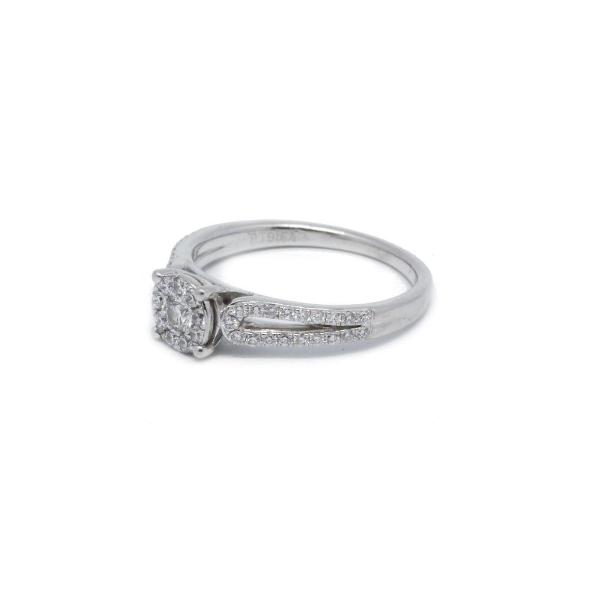 Bague - Platine Et Diamants