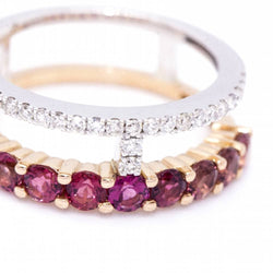 Bague en tourmalines et diamants