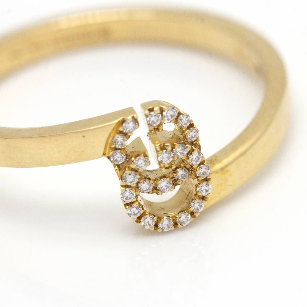 Bague GUCCI en or jaune avec diamants d'occasion