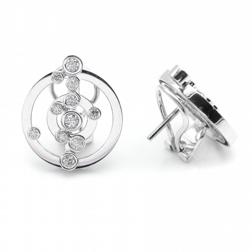 Boucles d'oreilles ADAGIO en or blanc et brillants d'occasion