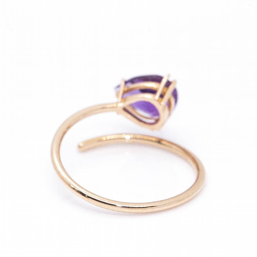 Ring RAY in amethyst and gold