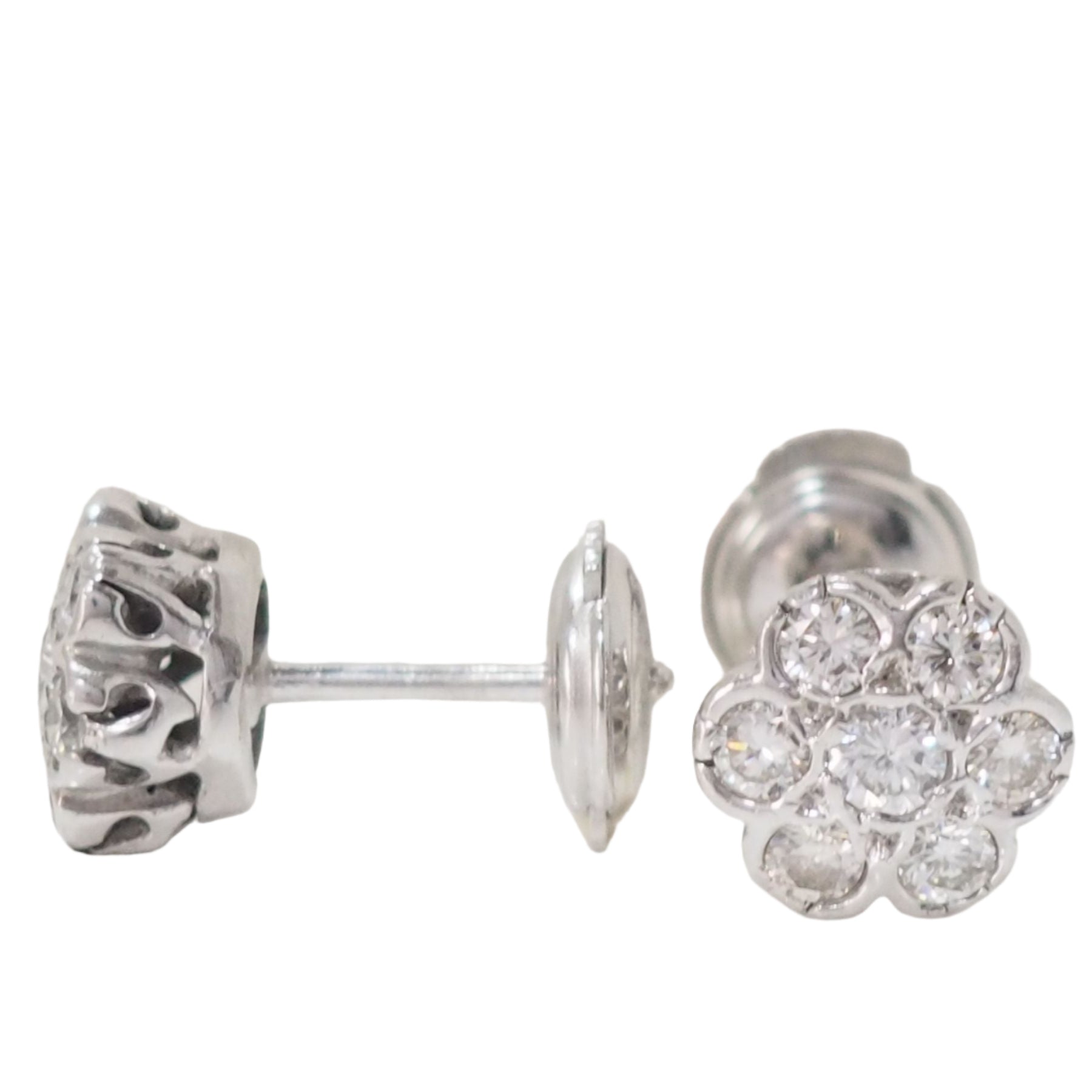 White gold and diamond earrings