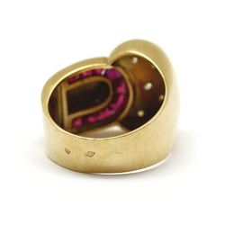 Bague Année 40 - Or et diamants