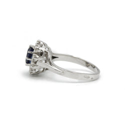 Bague - Or, Platine, saphir & diamants