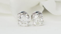 White gold and diamond earrings