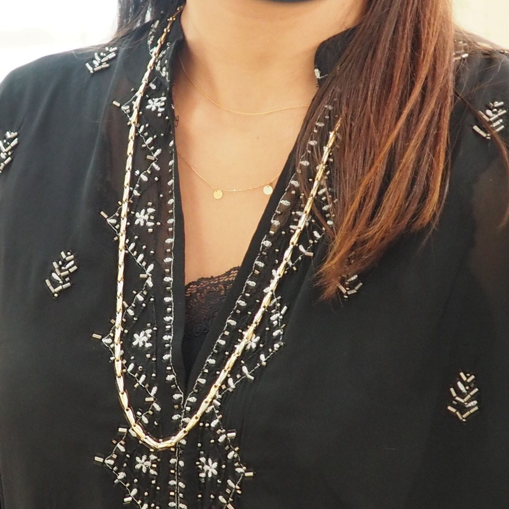 Collier Sautoir Cartier en or jaune grain d' avoine