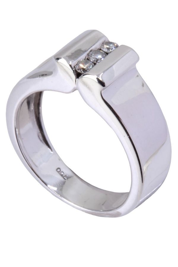 Bague trilogie diamants en or blanc