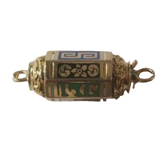 Collier en or rose et émail