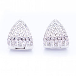 Boucles d'oreilles TRIANGLE en or avec diamants d'occasion