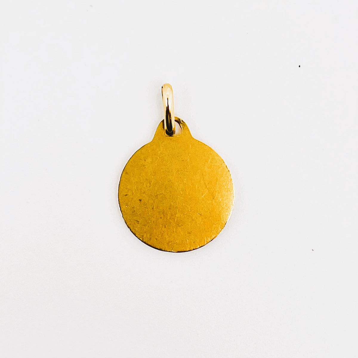 Vintage round AUGIS love medal in yellow gold