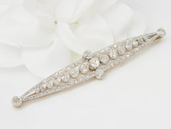 Broche Art Déco en or jaune et platine avec diamants