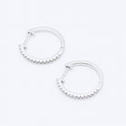 Boucles d'oreilles en or blanc et diamants d'occasion