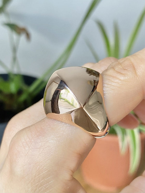 Ring HERMÈS " domeNecklace de Chien Rock" in rose gold