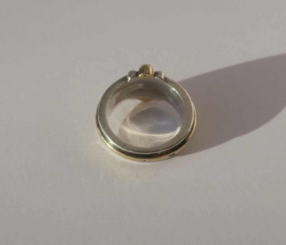 CHRISTOFLE - Bague Jonc godrons Or et Argent